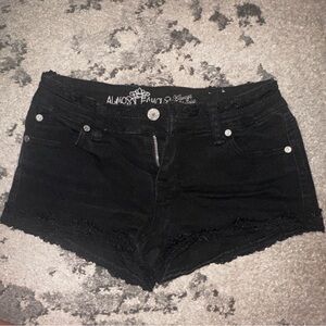 Black Jean shorts
